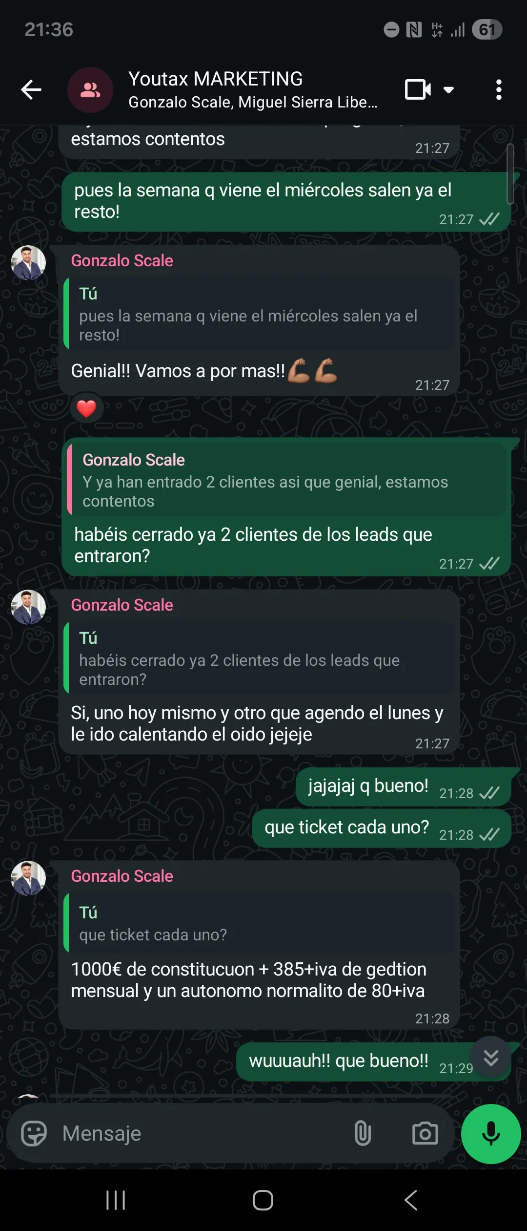 Testimonio cliente real