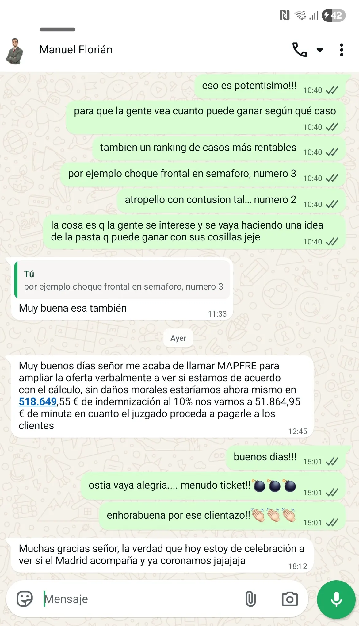 Testimonio cliente real